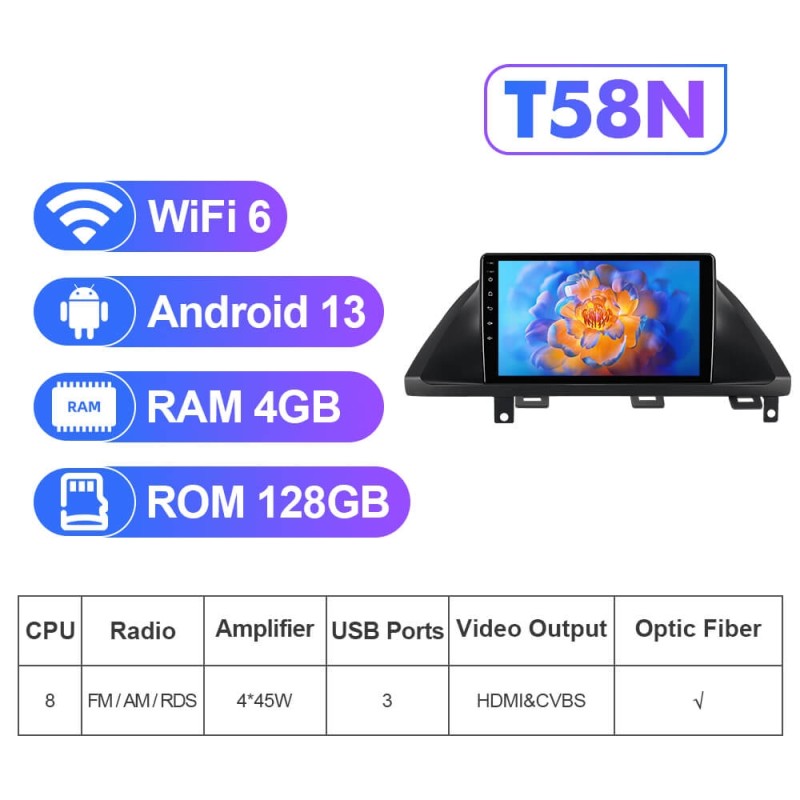 NEW! Android 10-Android 13 QLED Android Auto 9” Car Radio For Honda Odyssey 2005 - 2010