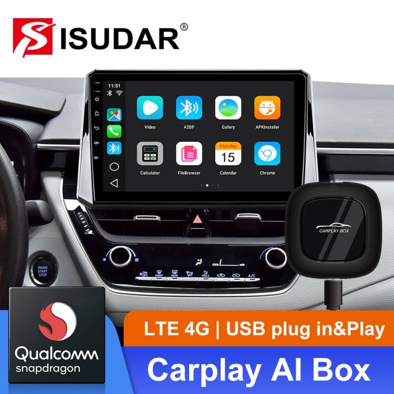 Android 10 Carplay Ai Box Qualcomm 8 Core Car Audio For VW Audi Merceders Toyota Volvo Wireless Carplay