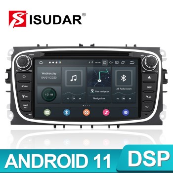Isudar PX6 Android 11 2 Din Car Radio For FORD/Focus/S-MAX/Mondeo/C-MAX