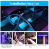 Car Interior Led Ambient Ambient Foot Light with USB Wireless Remote Music Control RGB Neno Light Atmosphere Decorative Lamps