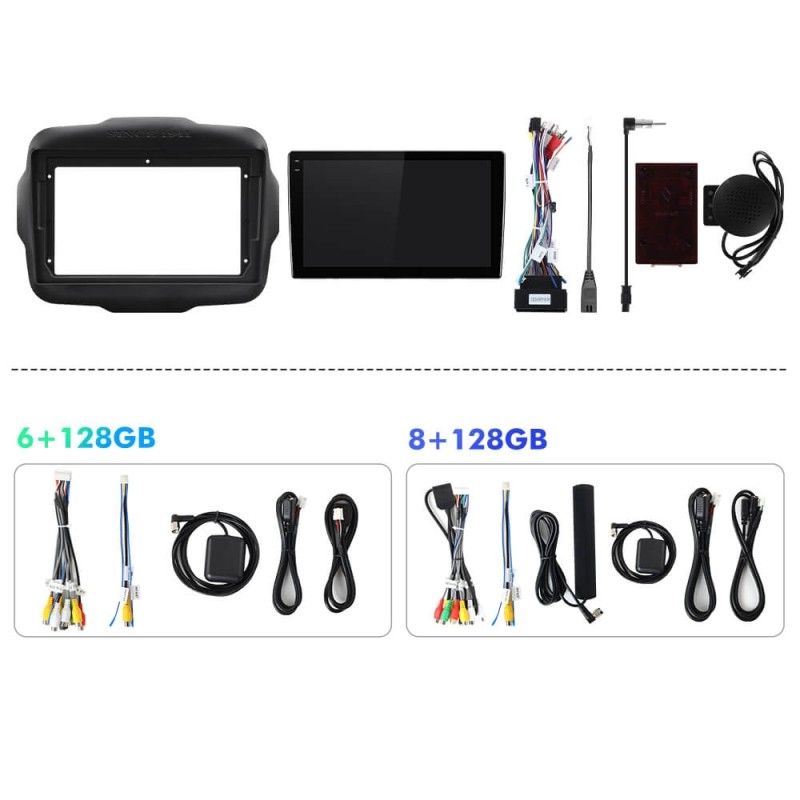 Q6 Qualcomm Android 13 For Jeep Renegade 2014-2022 9" screen multimedia car radio ADI DSP