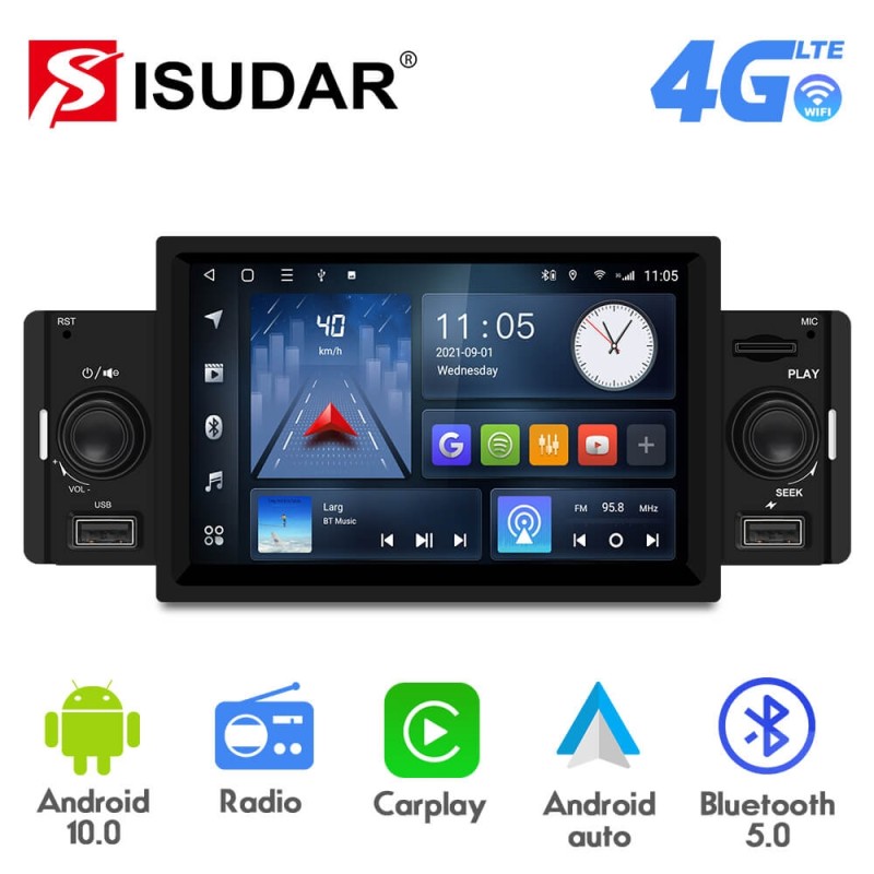 1 DIN Car Radio RDS Carplay Audio Player Car Stereo Universal Radio