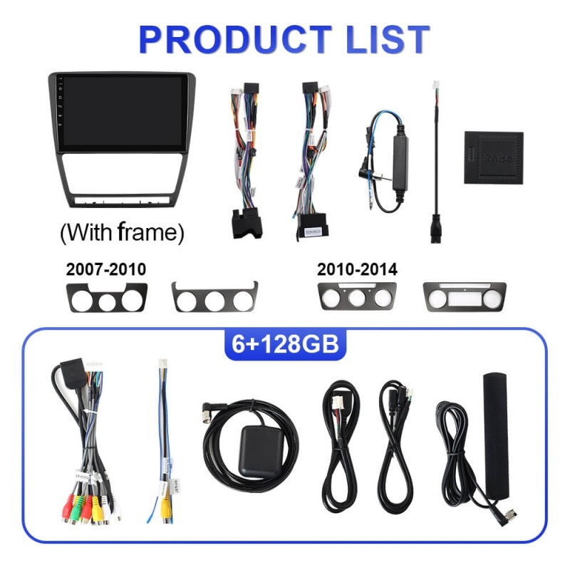 For Skoda Octavia A5 2007-2014 T75 Upgrade from T72 Android 14 UIS7865 Car Radio