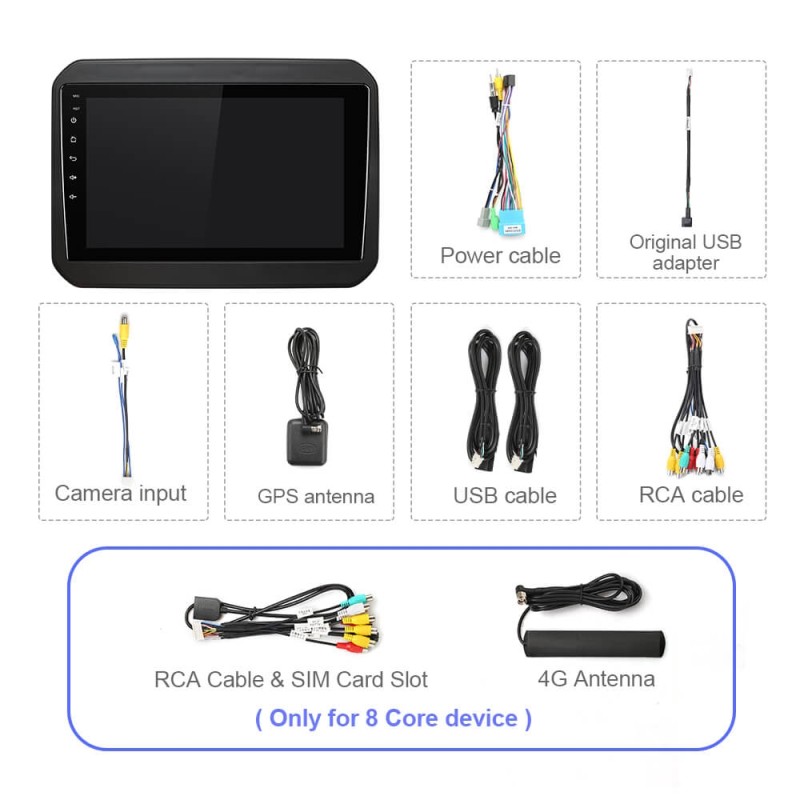 Isudar Android 12.0 Auto Radio For Suzuki Ignis 2016-2020 Multimedia Navigation Carplay Autoradio