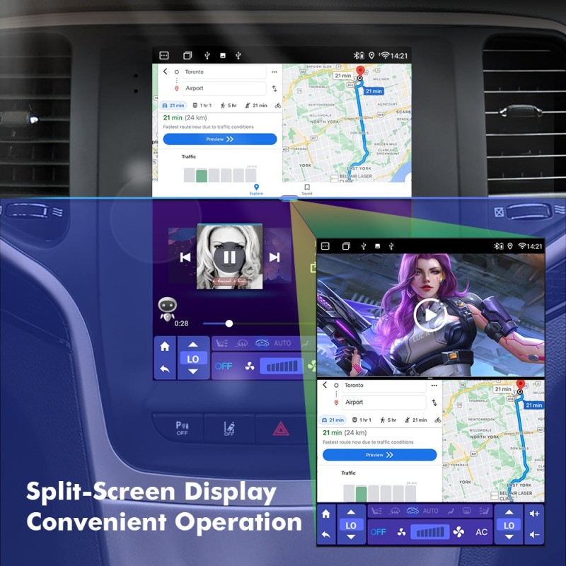 ISUDAR Android 12 Car Radio for Jeep Grand Cherokee 2014-2019 Auto Multimedia Player 2 Din Tesla Vertical