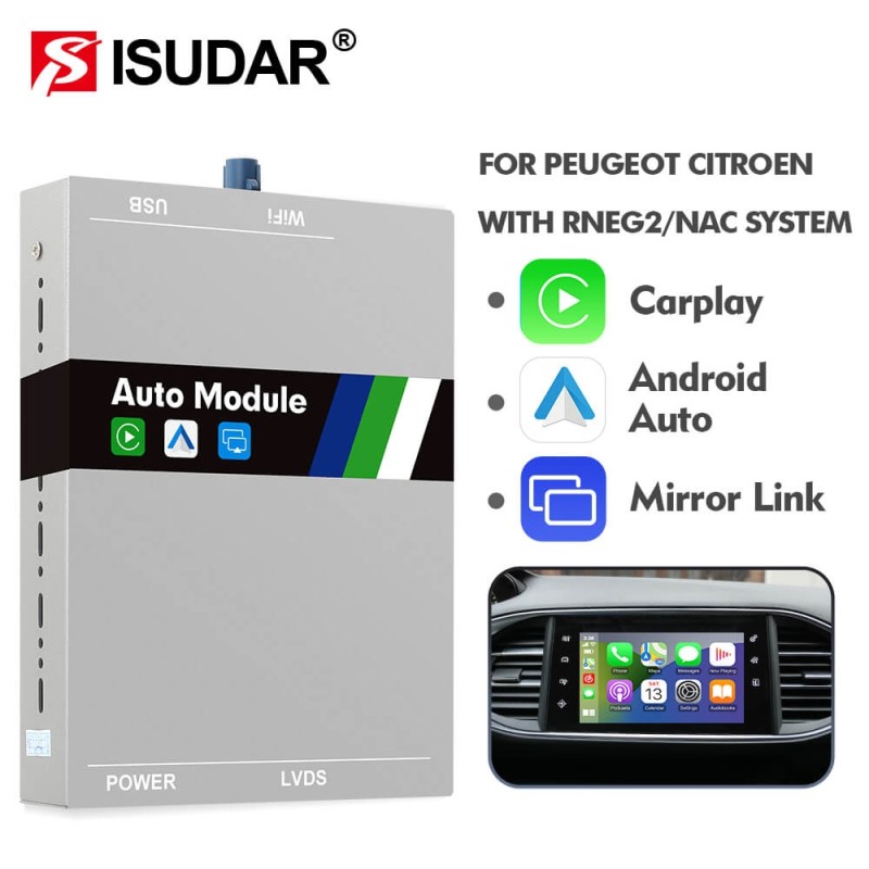Wireless Carplay Android Auto For Peugeot Citroen RNEG2 & NAC System Picasso C4 C5 DS4 DS3 308 508 DS5 RT6 Ｍodule Box Airplay