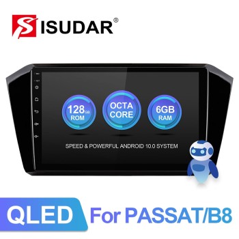 Isudar QLED Auto Radio For VW/Volkswagen Passat b8 Magotan 2015-