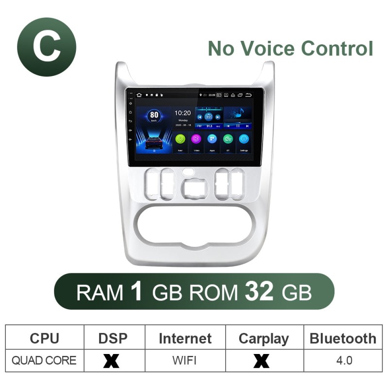 IPS Screen Car Radio For For Renault Logan 1 Sandero Lada Lergus largus FM GPS
