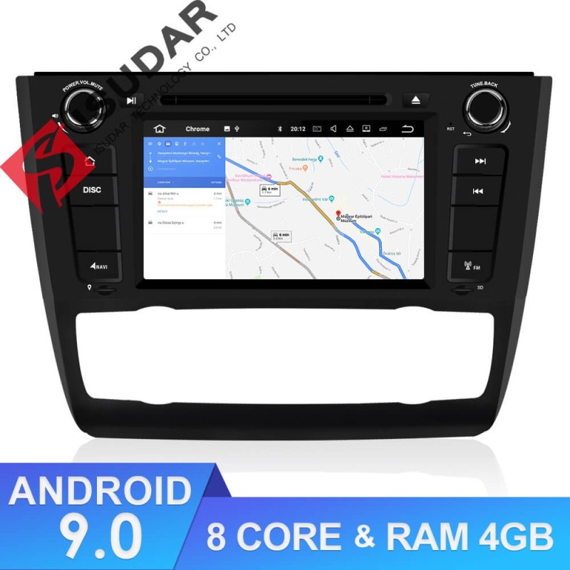 ISUDAR 1 Din Auto Radio Android 9 Octa core For BMW E81/E82/E88 1 Series