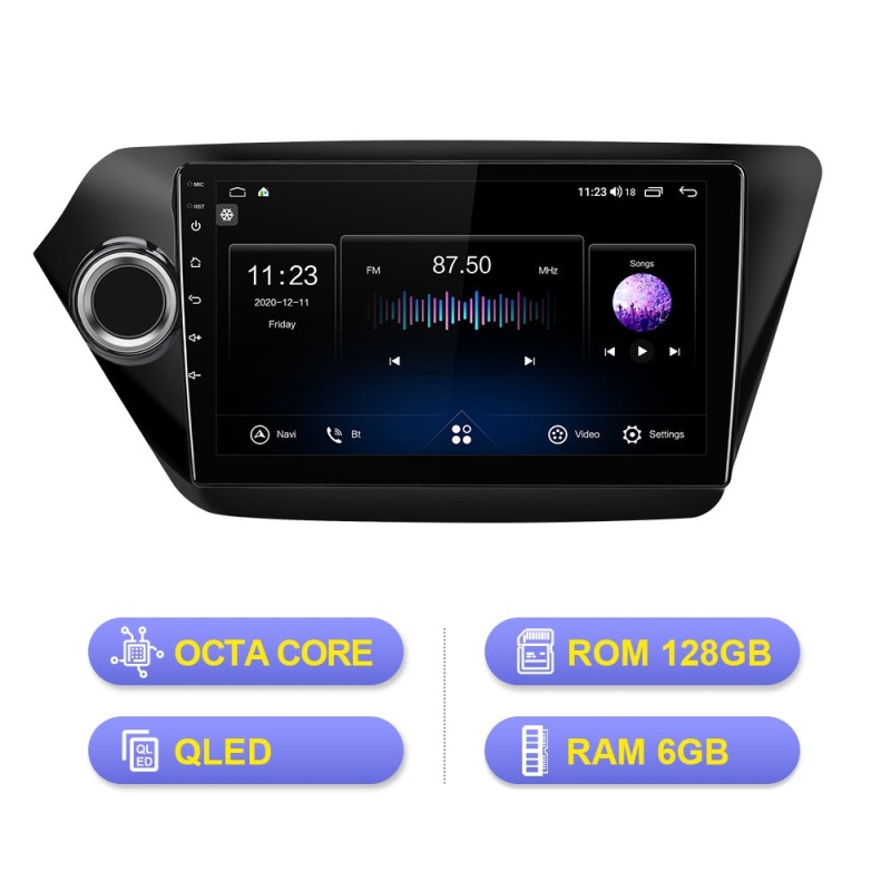 Isudar V72 QLED 1280*720p Octa Core 4G Auto Radio For KIA RIO 3 Built in carplay