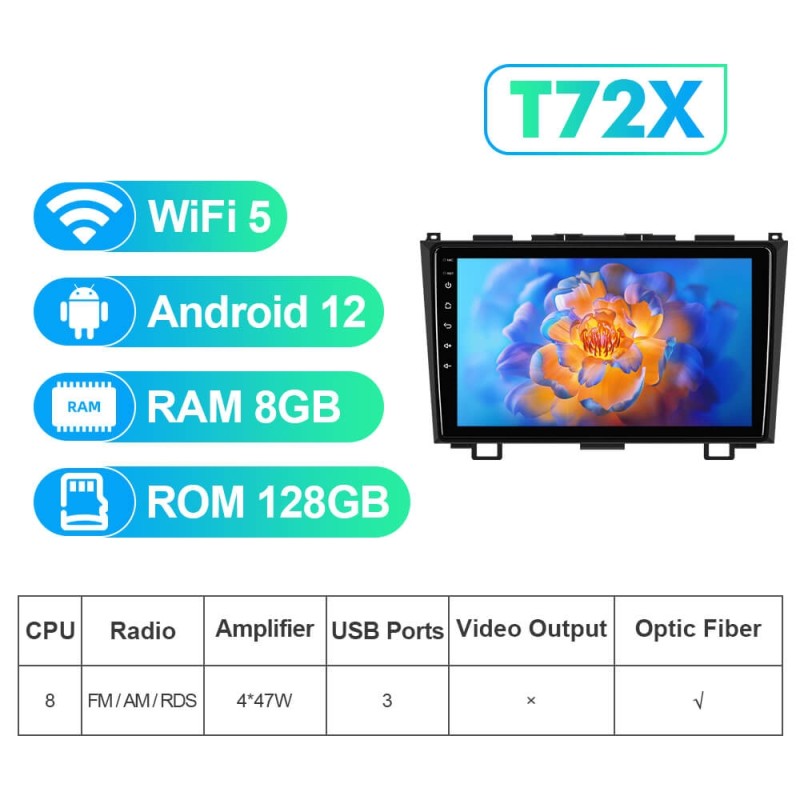 NEW! Android 13 Car Radio For Honda CRV/CR-V 2006-2011 Multimedia Video Player Navigation GPS 4G