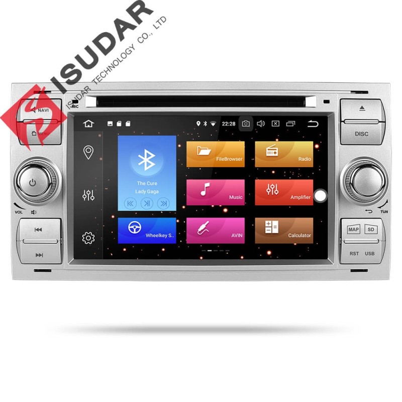 ISUDAR 2 Din Auto radio Android 9 Octa core For Ford/Mondeo/Focus/Transit/C-MAX