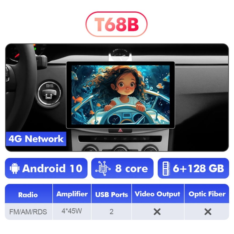 NEW! 11.5” Android 13 For VW Passat B6/B7 Carplay Car Radio with DSP