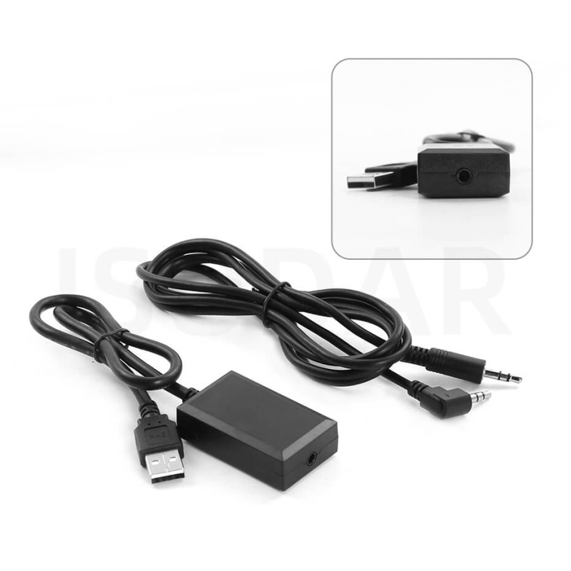 Universal Audio Cable With External USB to AUX Adapter Cable For ISUDAR Carplay Module Box