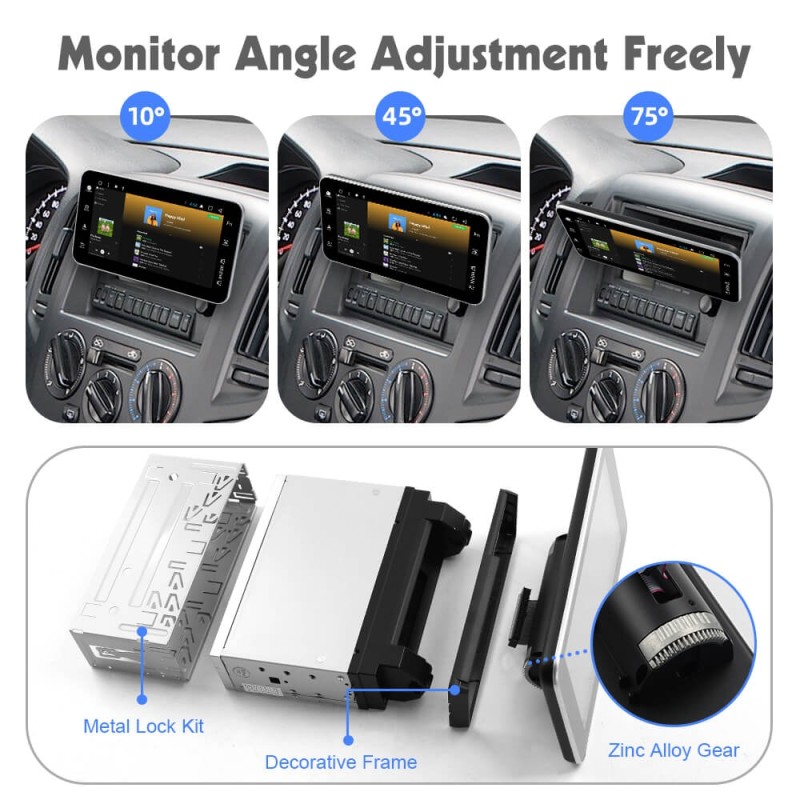 ISUDAR 1 DIN Android 10 Car Radio 8 Inch Screen Universal Car Stereo Audio Player GPS Navigation Carplay Android Auto WIFI