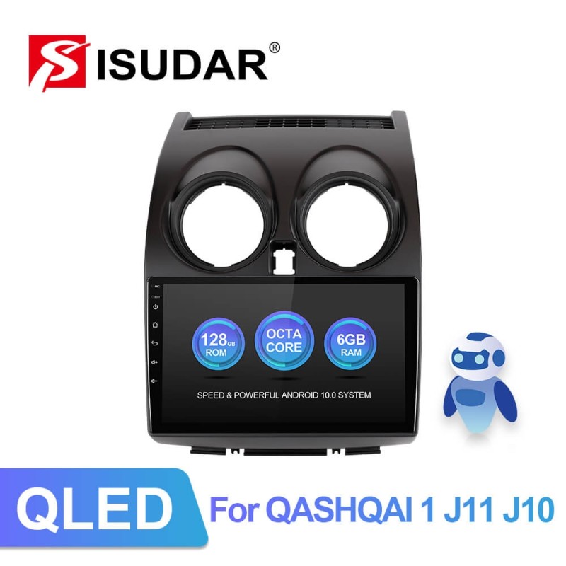 ISUDAR V72 QLED screen Car Radio For Nissan Qashqai 1 J10 2006-2013