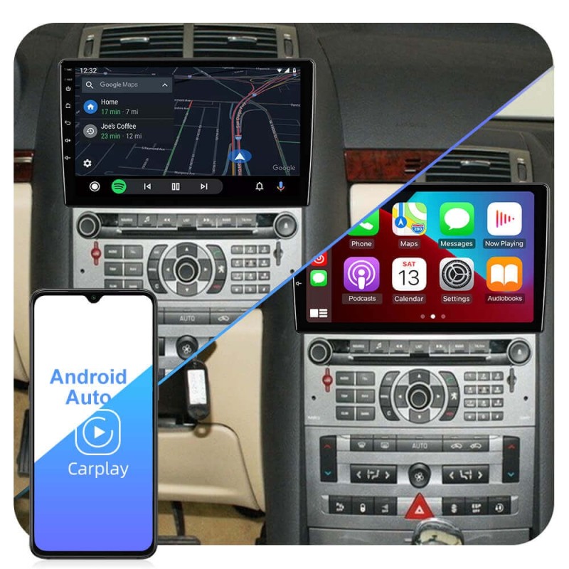 T72 Android 10 Car Radio Carplay For Peugeot 407