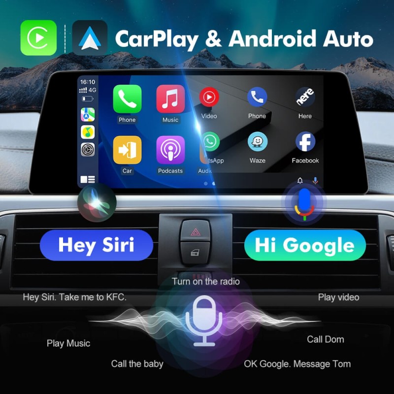 ISUDAR 10.33"Android 13 Car radio For BMW 3 Series F30/ 4 Series F32/F33/F36 NBT