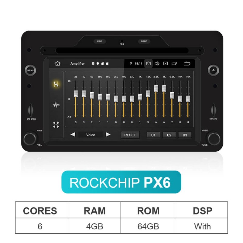 Isudar PX6 Voice control 1 Din Android 10 Auto Radio For Alfa 159