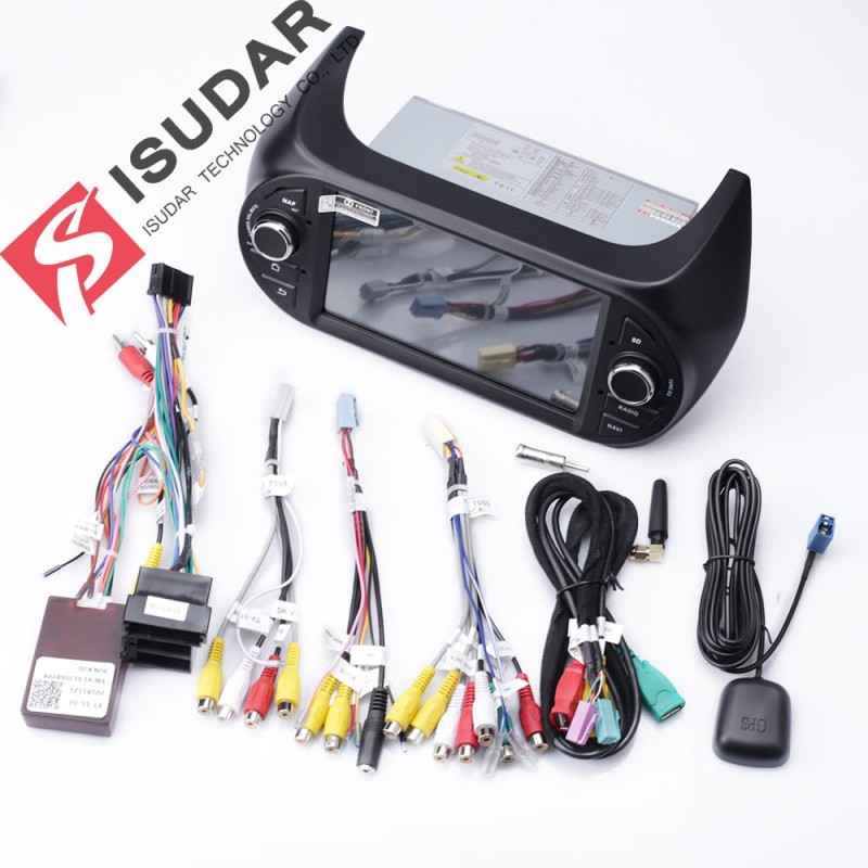 ISUDAR 1 Din Auto radio Quad core Android 9 For FIAT/Fiorino/Qubo/Citroen/Nemo/Peugeot/Bipper