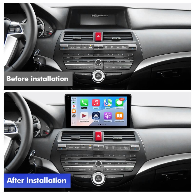 For Honda Accord 8 2008-2013 Q6 Qualcomm Android 13 10" screen music car radio DSP ADAU