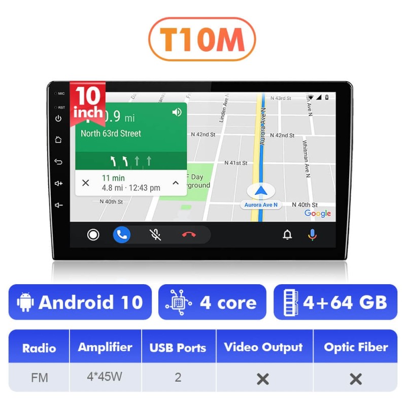 T72/T10s Android 13 universal Car Multimedia 9 inch 10 inch Player Radio Stereo Navigation