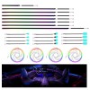 20 in 1  LED Symphony Flowing Colorful Interior Gradient Lamp Atmosphere for Car inside automotive neon fiber optic strip DIY