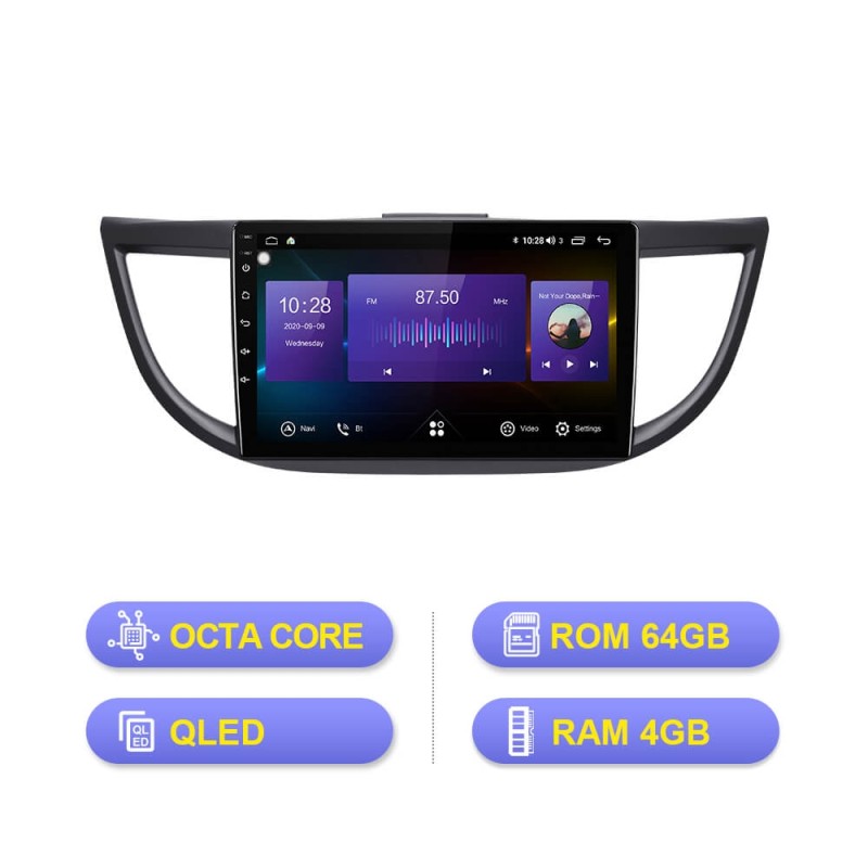 Isudar V72 Android 10 Auto Radio For HONDA CRV CR-V 2012-2016