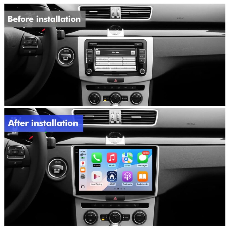 Q6 Qualcomm 10" Android 13 For VW/Volkswagen Passat B6/B7 music car radio DSP ADAU